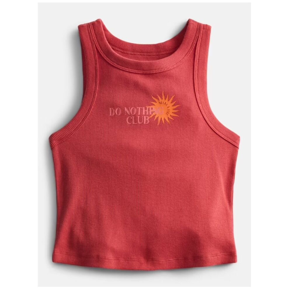 Weekend Academy Girls Graphic Tank Top Santa Fe Coral XL